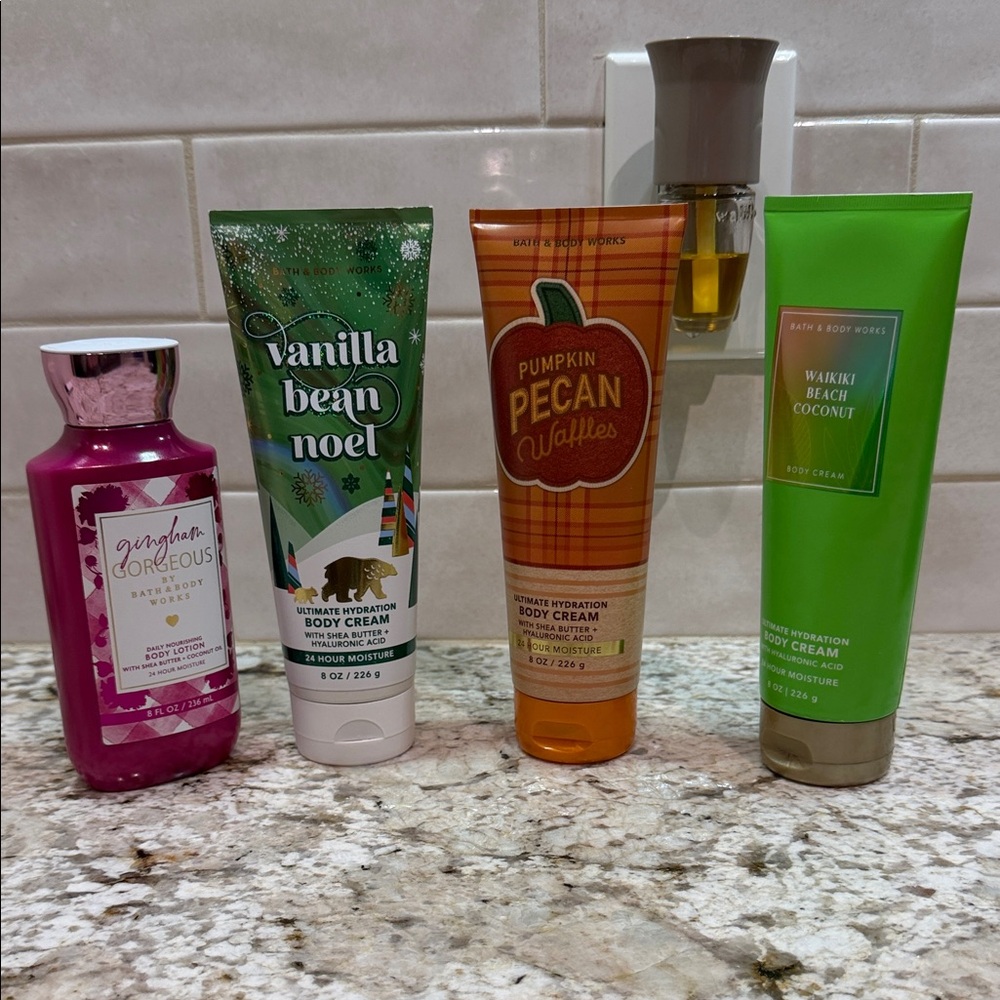 Bath & Body Works Moisturizer Collection - Pink, Green, Orange, White